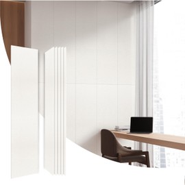 Olanglab Acoustic Wall Panels 6 Pack, 48 x 12 per Acoustic Panels Sound Absorbing, Decorative Sound Panels for Home Studio and Office, Plain White