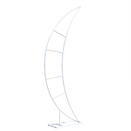 Gdrasuya10 2X Wrought Iron Wedding Backdrop, Crescent Moon Arch Stand Flower Holder for Outdoor Wedding, Garden Party and Banquet Event