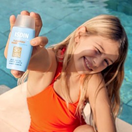 ISDIN - fotoprotector fusion water pediatrics spf 50, protector solar facial para ninos, textura ultraligera, no irrita los ojos, 50ml -...