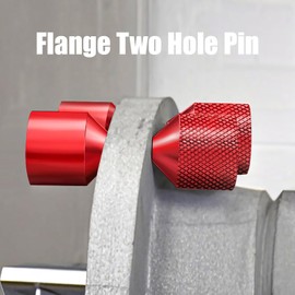 CNWZYMX 2 Pcs Aluminium Flange Two Hole Pins Set - 1-5/8'' Diameter Alignment Pin Red