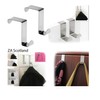 Mr. Gadget's Solutions Stainless Steel Reversible Over Door Hooks for