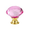 Crystal Drawer Knobs from Hotooldo -30mm Gold Base Glass Drawer