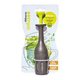 DETOXIMIX Tea Infuser (Ball, Green, BPA Free Plastic), Reusable, Eco-friendly, Built-in Strainer, No Deposit in the Cup, for Tea, Herbal Tea, Coffee, Superfoods Infusions