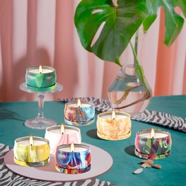 WPONSZU Scented Candles Gifts Set 24 Pack Soy Wax Travel Tin Jar Candles for Home 2.5 OZ jar Candles for Mom for Christmas, Birthday, Thanksgiving, Mother's Day