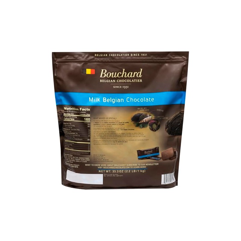 Belgian Milk Chocolate Napolitains 35.3 OZ (2.2 LB/1KG)