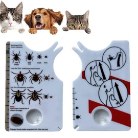 Ti-ck Card for Humans,Ti-ck Remover Tools,Ti-ck Cards with Magnifying Glass,Ti-ck Catching Card,Plastic Ti-ck Remover,Pet Ti-ck Catcher,Easy Removal of Ti-cks,Pet Ti-ck Catching Tool,Ti-ck Remover
