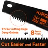 JORGENSEN 15” Hand Saw, Black Coated Coarse Handsaw 8TPI for