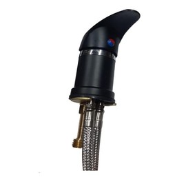 Hair Salon wash Basin Mixer taps and Hose with Long Tubes Salon Mixer tap Hairdressing tap and Hose Easy fit Save Labour Cost or DIY (Black 80 cm Pipes)