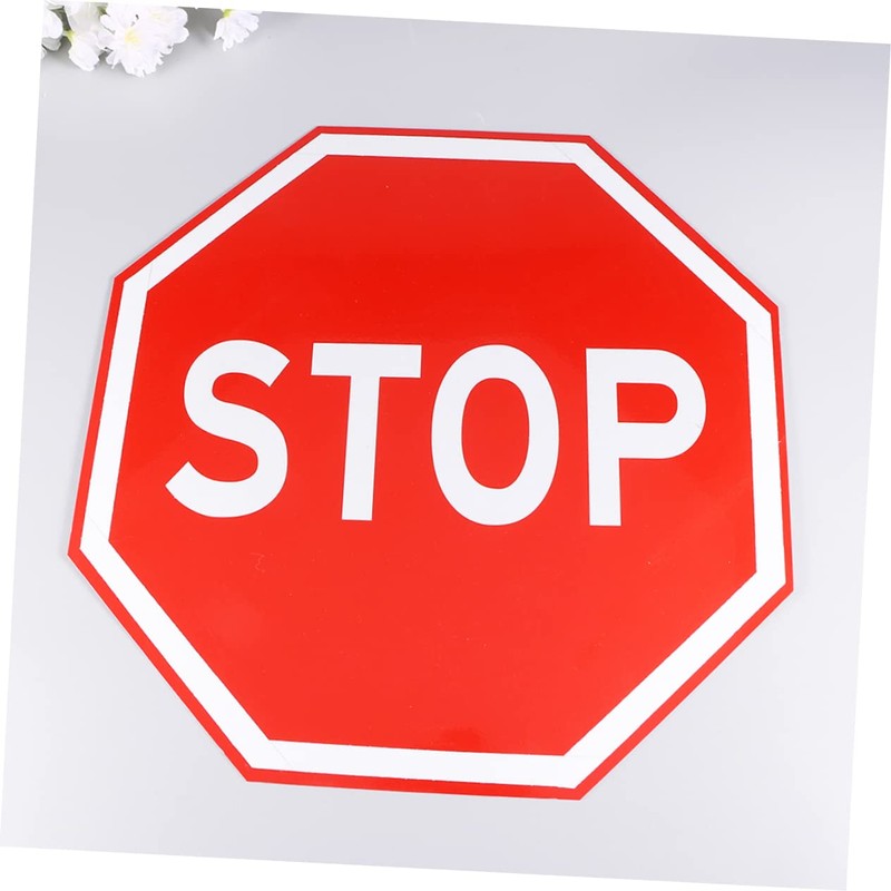 CHILDWEET 1pc Stop Traffic Sign Notice for Use Border for