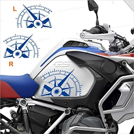 2 Stickers Compatible with Side Walls Tank Motorcycle R 1200 1250 GS Adventure LC (Blue)