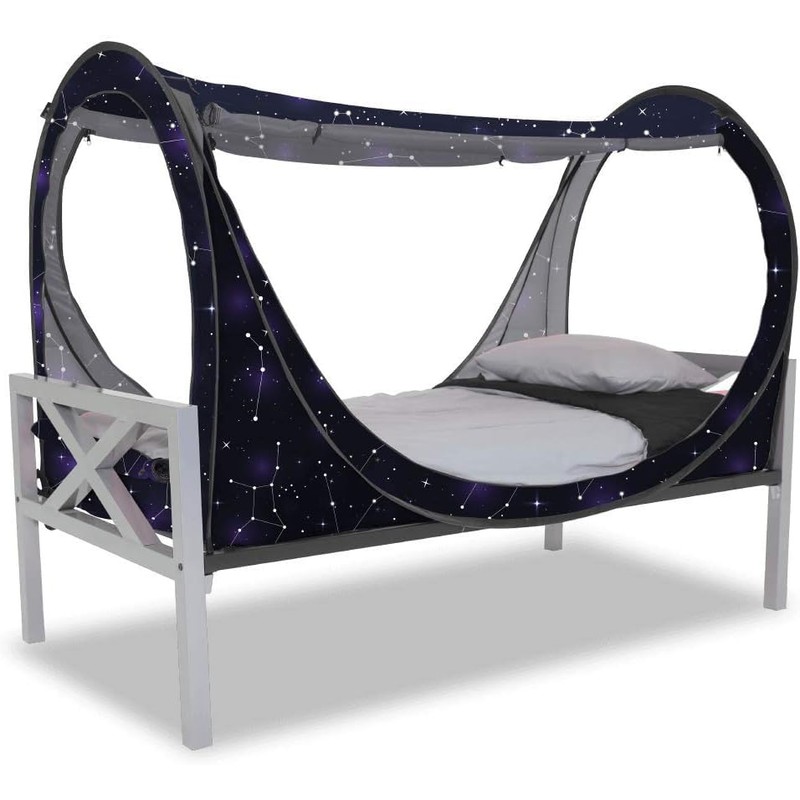 Privacy Pop up Eclipse Bed Tent Bed Drapes (Starry Constellation,