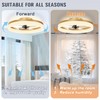 VOLISUN Low Profile Ceiling Fans with Lights and Remote,15.7in Modern