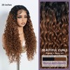 Rebecca Q Lace Front Wig Ombre Brown Long Deep Wave