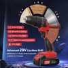 20V Power Drill Cordless, Cordless Drill with Battery and Charger
