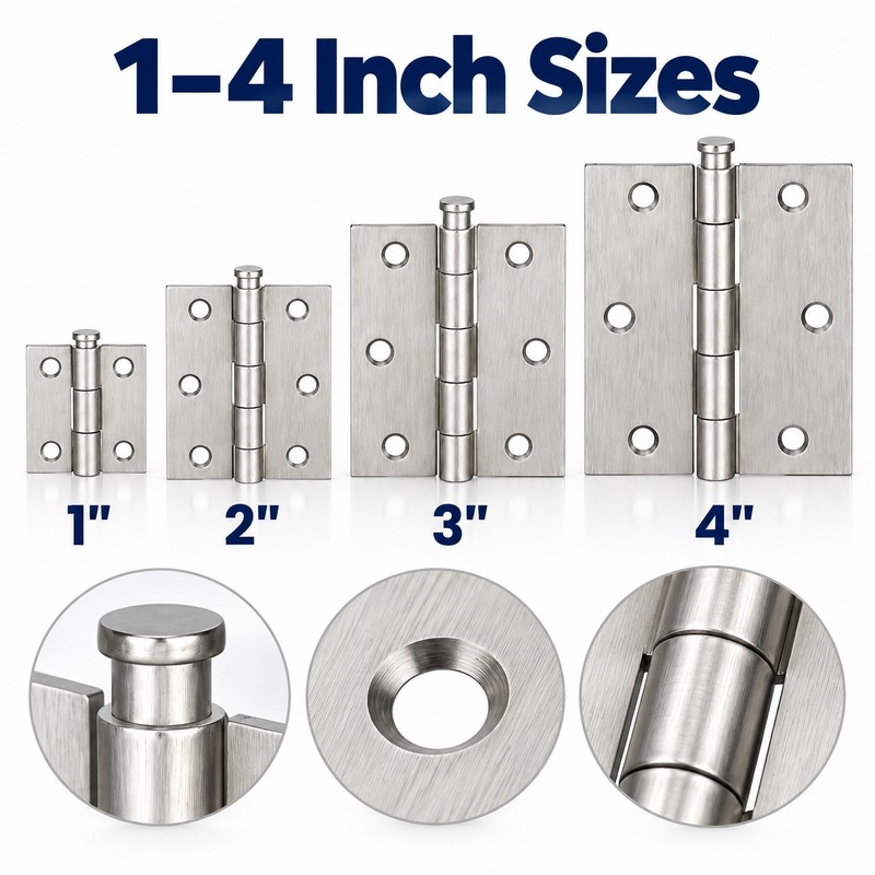 Stainless Steel Door Hinges 1/2/3/4 Inch – Universal Furniture Cabinet