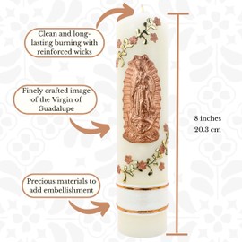 The Magnificient prayer candles collection - Our lady of guadalupe religious candles - Catholic candles cirios religiosos catolicos Jesus candle st jude candle - veladoras mexicanas velas para bautizo