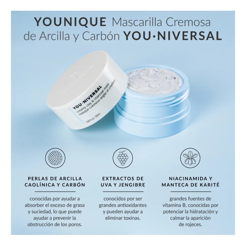 Younique Mascarilla Cremosa De Arcilla Y Carbón You·niversal