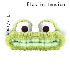 Frog Headband Headwear for Women Cute Animal Makeup Headbands Hairband Spa Skincare Head Band Wraps for Washing Face Lovely Hair Accessories Decoration for Women Girls Elastic Shower Headband