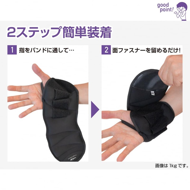 Tigora Easy Fit Wrist & Ankle Weights, 2.2 lbs (1.0