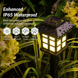 SOLPEX 16 Pack Solar Outdoor Lights, Path Lights, Walkway Lights Outdoor, Solar Garden Lights, Pathway Lights Waterproof for Garden, Yard, Landscape (Warm White)