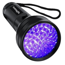 Tokeyla UV Flashlight Black Light, 51 LED UV Light Handheld Blacklight, Pet Urine Detectors 395nm Detector for Pet Urine, Dog/Cat Urine Stains, Bed Bug and Scorpions（Battery Not Included）