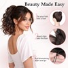 Curly Ponytail Extension, Drawstring Ponytail Hair Extension with 2 Clips,