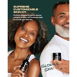 Kit Buttah Skin Supreme para piel rica en melanina | Crema revitalizante CocoShea 2 oz | Suero de Vitamina C 1 oz | Limpiador 3.4 oz | Tónico de agua 