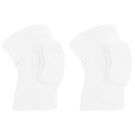 PATIKIL Small Protective Knee Pads, 2 Pcs Anti-Slip Padded Sponge Knee Brace Support Breathable Knee Sleeve for Dance Skating Football Basketball Volleyball Protector, White