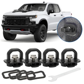 PSLER Tie Down Anchors Truck Bed Side Wall Anchor for Chevy Silverado 2007-2023, Chevy Colorado, GMC Sierra 1500 2500 3500, GMC Canyon(4pcs)