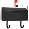 Yaocom Small Cast Wall Mount Mailbox for Outside Metal Mailbox