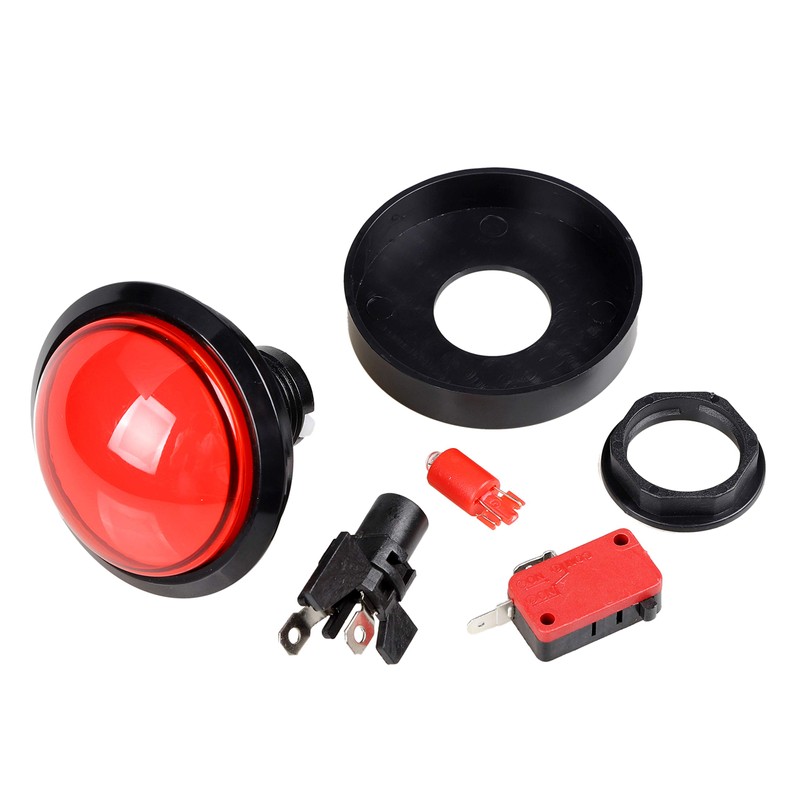 EG STARTS 5X New 60mm Dome Shaped LED Illuminated Push