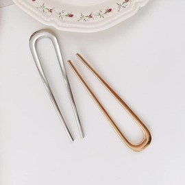 2Colors Plus-Size Vintage Metal U-shaped Hairpin for Longer and Thicker Hair, Metal Hair Fork, Updo Hair Sticks, Metal Hair Sticks, Hair Chignon Pins (2Colors)