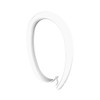 Flairdeco 20 x White Plastic Oval Lockable Shower Curtain Rings