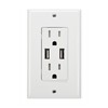 Globe Electric 78147 2-Outlet Child Safe Shock Guard Receptacle, 2