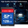 INDMEM 128GB SD Card 2Pack, C10, U3, V30, High Speed