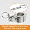 6 Pack Quick Release Bimini Pins, 1/4" Diameter - Boat