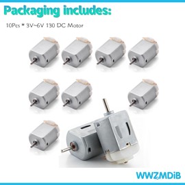 WWZMDIB 10Pcs 130 Toy Motor 3V~6V DC 24000 RPM High Speed Mini Motor Small and Compact Size Makes it Easy to Install and Operate in Tight Spaces