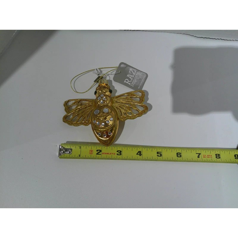 RAZ Imports 3" Plastic Bee Christmas Tree Ornament