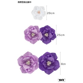 Bg3 Giant Flower Birthday Decoration Simple Half Birthday Decoration Paper Fan (Purple)