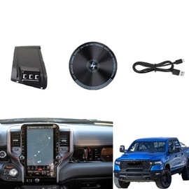 wincar for Dodge RAM Phone Mount,15W Magnetic Wireless Charging,Only Supports RAM 12 inch Screen，2025 Dodge RAM Phone Holder,Made for 2019-Present RAM