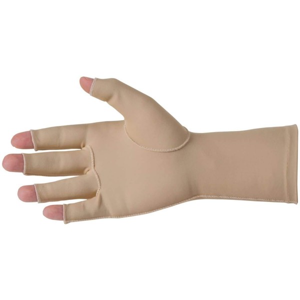 Over-The-Wrist Edema Glove, Open Finger, Comfortable Economical Gloves Provide Gentle Compression, Right Hand, Large