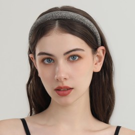 FFX Shimmering Rhinestone Crystal Diamond Headband - Handcrafted Elegance for Women's Hair Styling