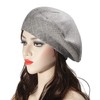 ZLYC Womens Reversible Cashmere Beret Hat Double Layers French Beret