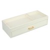 HofferRuffer Valet Jewelry Tray Organizer with Drawer, Faux Leather Storage