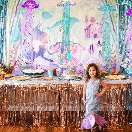 Cheerland Iridesccent Blue Purple Jellyfish Kit for Under The Sea Little Mermaid Party Decoration Centerpiece Hanging Jelly Fish Decor Ocean Birthday Wedding Bridal Baby Shower Party Supplies