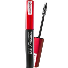IsaDora Build Up Mascara Black Extra Volume and Length – Long Lasting Lengthening Mascara for Sensitive Eyes – Cruelty Free Vegan Mascara for Thick Long Lashes 01 Super Black
