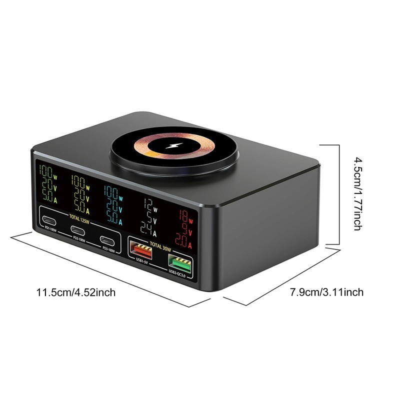 Docooler 140W Power Fast Charging Hub USB Charger Station Multi