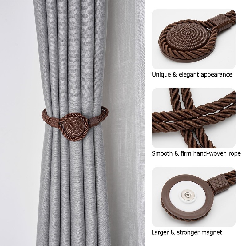 Pretty Jolly 2 Pack Strong Magnetic Curtain Tiebacks Unique Medal
