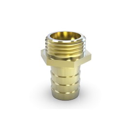 ABA Beul 10010.112.2 Threaded Hose Connector with Hexagonal and Male Thread 1 1/4 Inch x 32 mm Brass