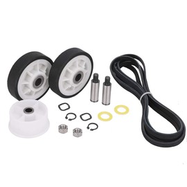 12001541 Dryer Drum Roller Kit & WP6-3700340 Dryer Idler Pulley & WP33002535 Dryer Drum Belt for Maytag Crosley Clothes Dryer. Dryer Repair Kit Replace Part No. 303373, 33001783, 33001777, 33002535